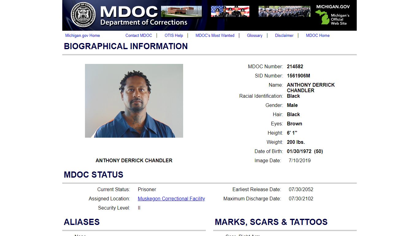 Offender Tracking Information System (OTIS) - Offender Profile